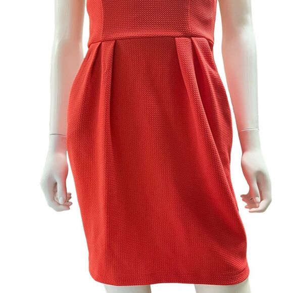 BISOU BISOU Michelle Bohbot‎ Bodycon Short Dress Salmon Womens Size 4 (L10273) - Picture 4 of 9
